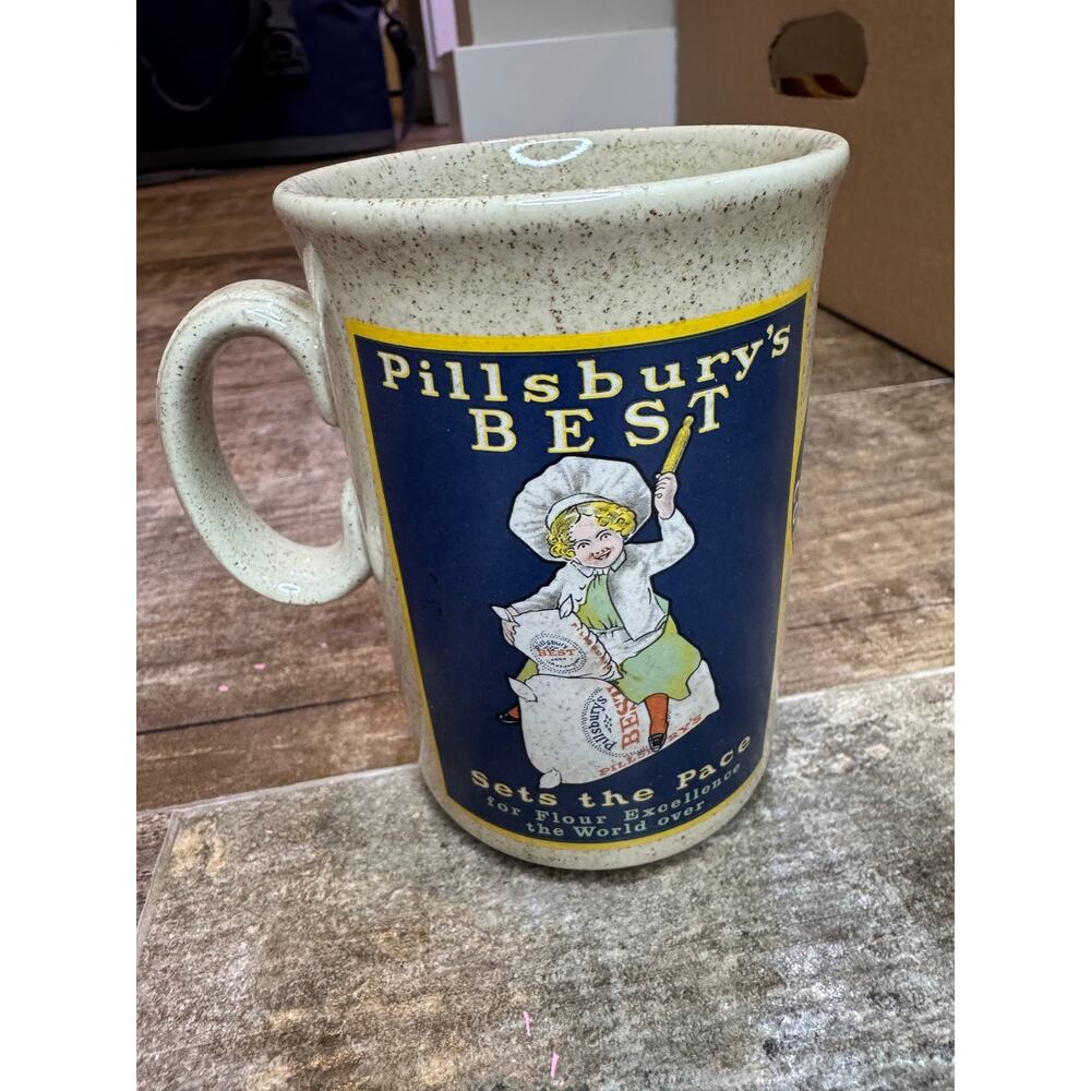 Vintage Pillsbury’s Best Flour Collectors Mug 1986 Stoneware Advertising